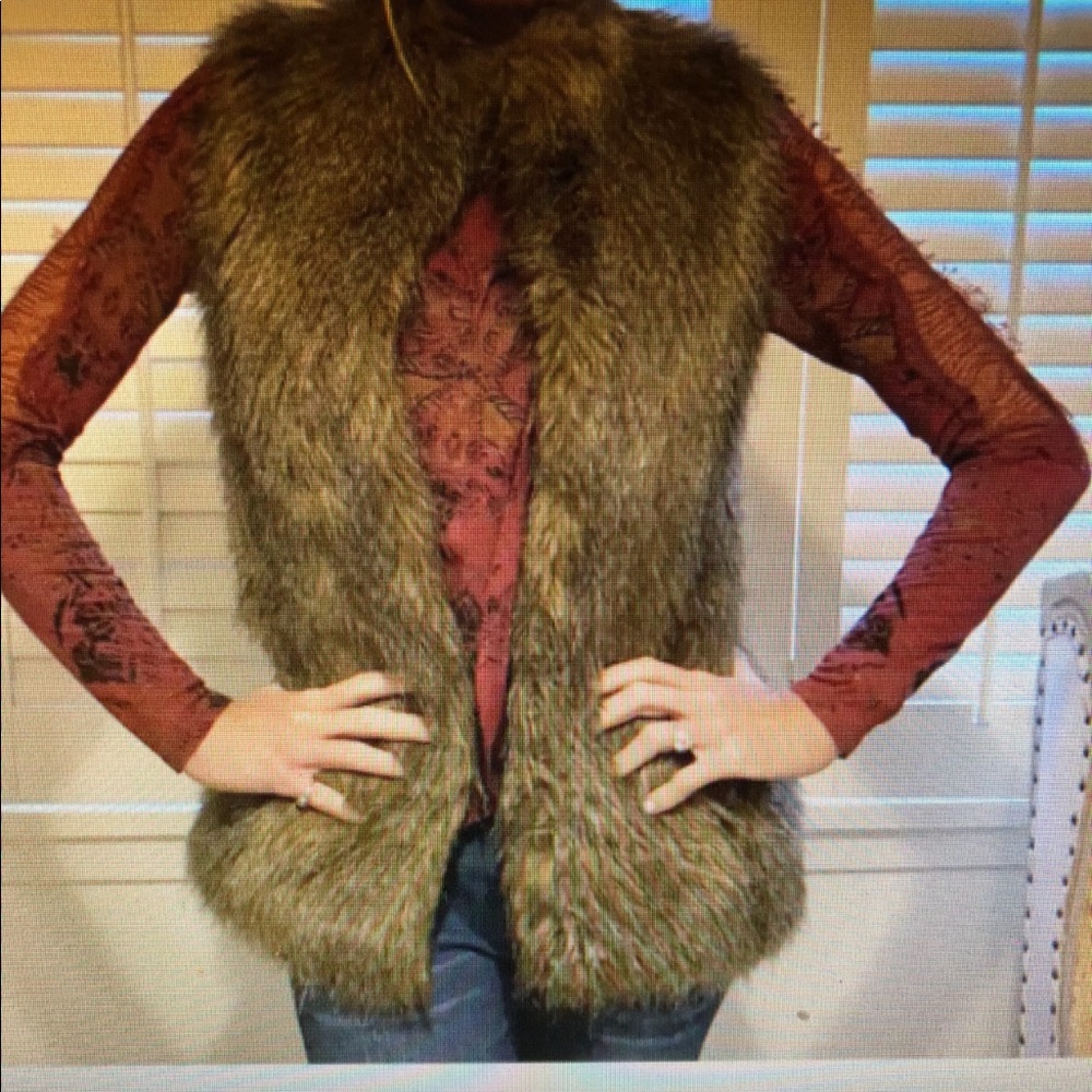 Rachel Zoe fur vest like new